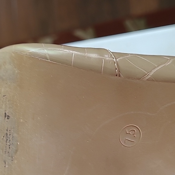 💥3for$12💥 Bella Marie Motive nude croc embossed boots size 7.5 - Picture 8 of 12